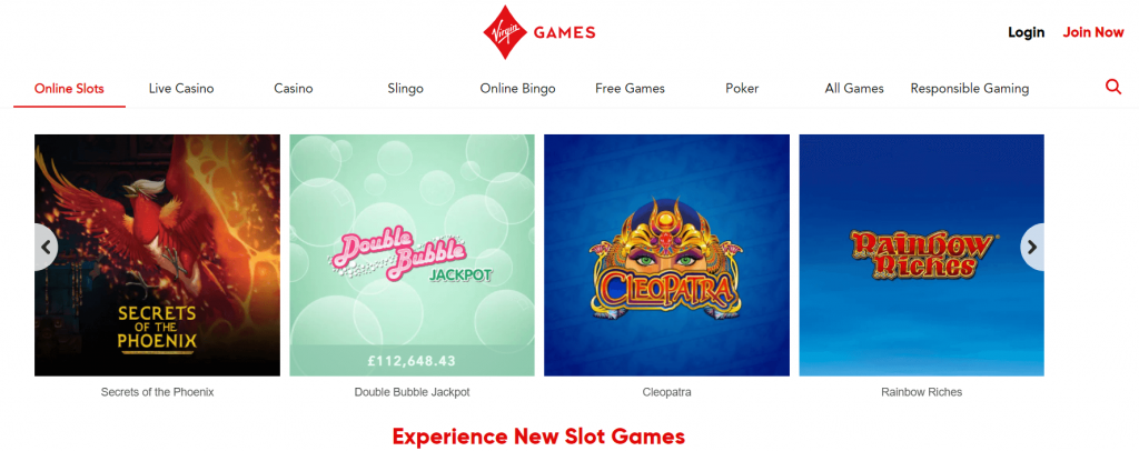 Virgin Games Casino slots